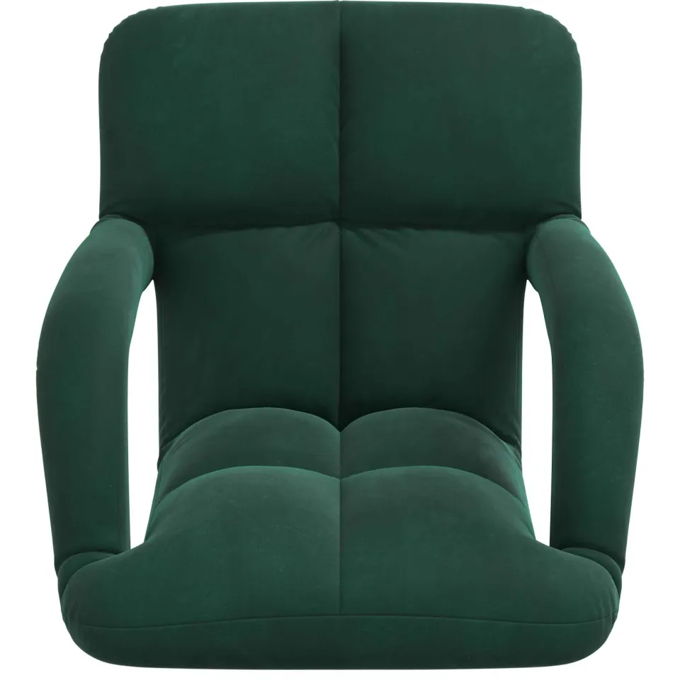 vidaXL Verstelbare vlo stoelen Donkergroen Fluweel groen, foto 4