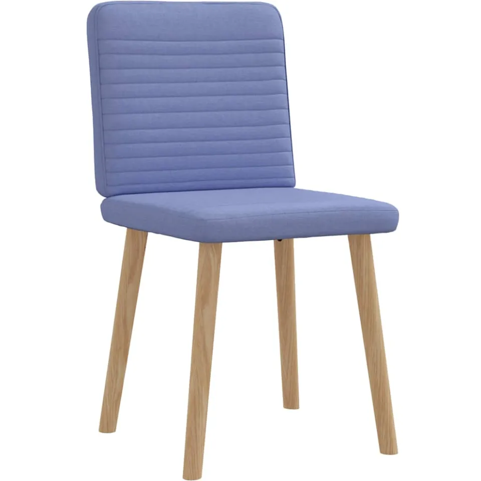 vidaXL Eetkamerstoelen 2 st stof jeansblauw blauw, foto 3