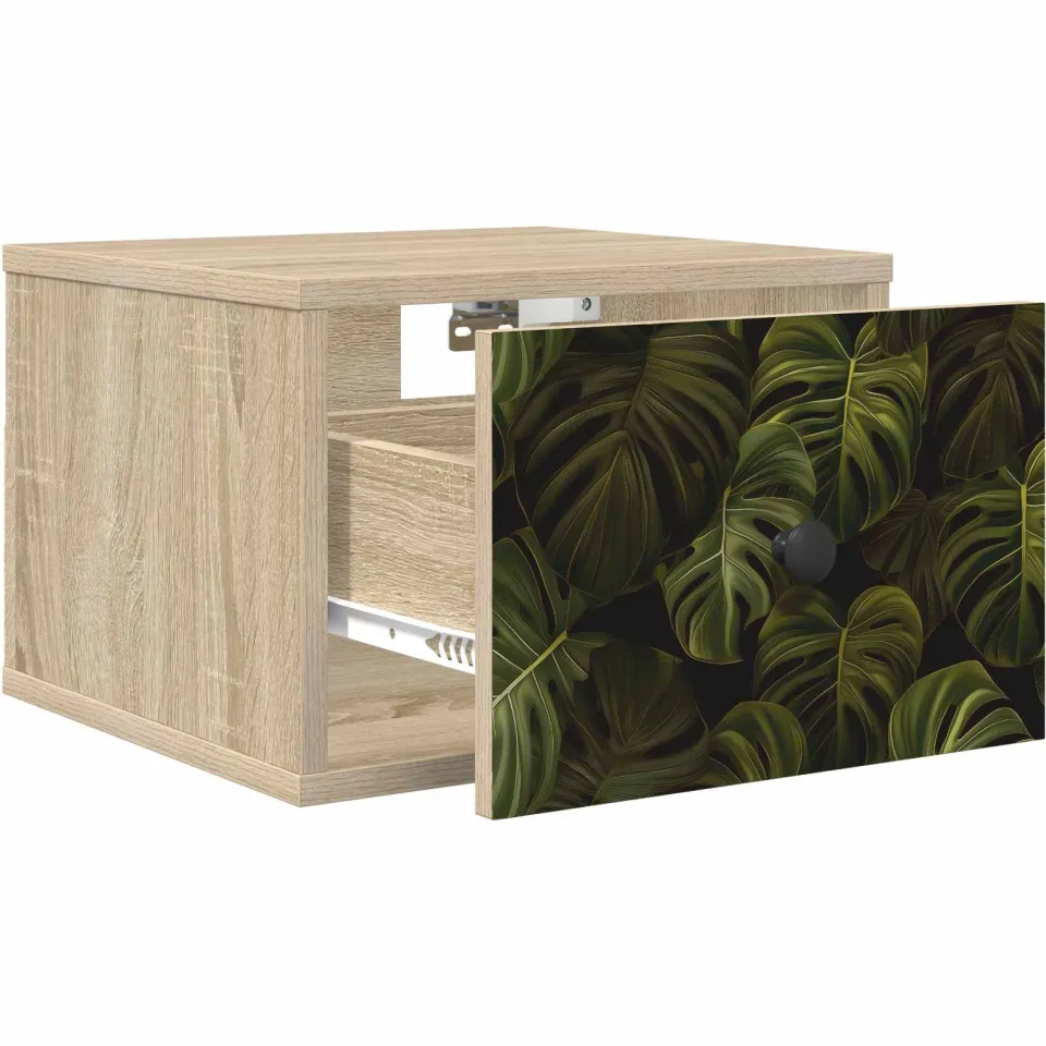 vidaXL Wandkastje ELBURG Sonoma Eiken 36 x 33 x 25 cm Bewerkt hout Bruin
