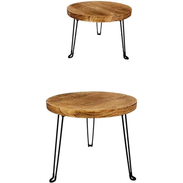 House of Nature Tafel Tavan Ø 50cm naturel zwart hout