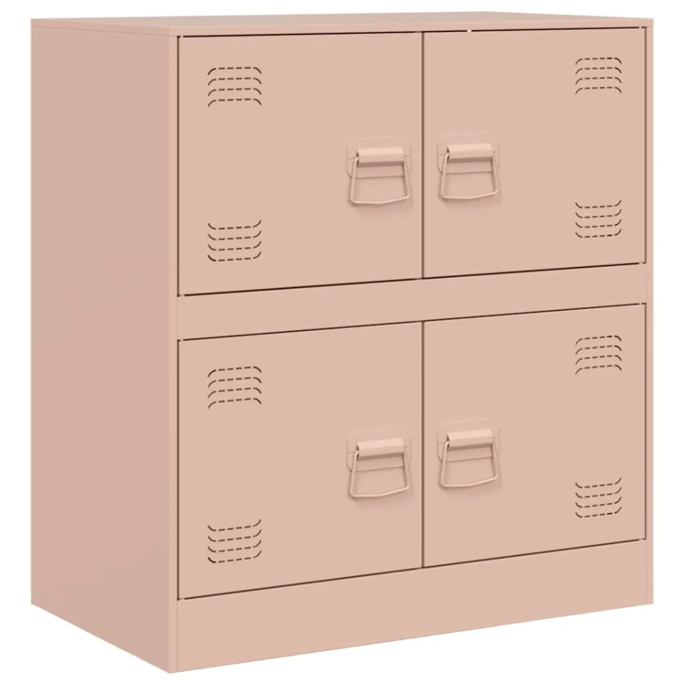 vidaXL Dressoir 67x39x73 cm staal roze