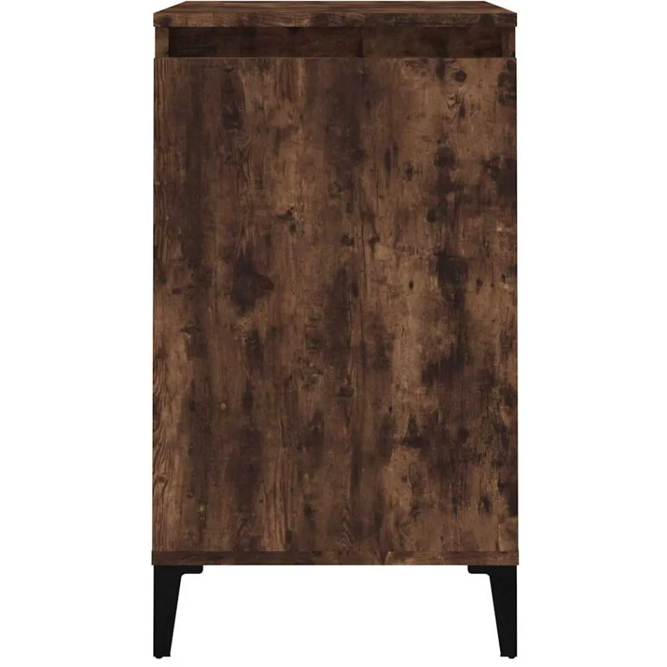 vidaXL Nachtkastje 40x35x70 cm bewerkt hout gerookt eikenkleurig, foto 4