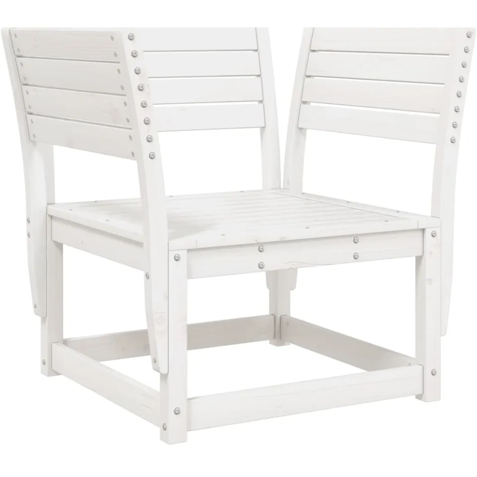 vidaXL 5-delige Loungeset massief grenenhout wit