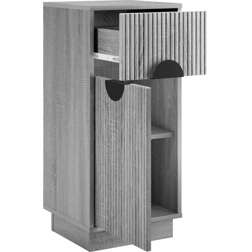 vidaXL Dressoir VENRAY Grijs Sonoma 35 x 33 x 77,5 cm Bewerkt hout
