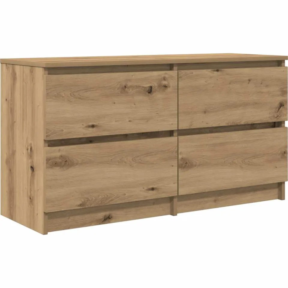vidaXL Tv-meubel 100x35x54 cm bewerkt hout artisanaal eikenkleurig Bruin