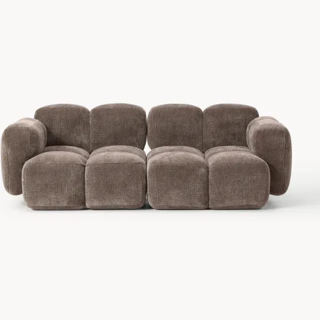 Westwing Collection Modulaire bank Tayla (2-zits) taupe