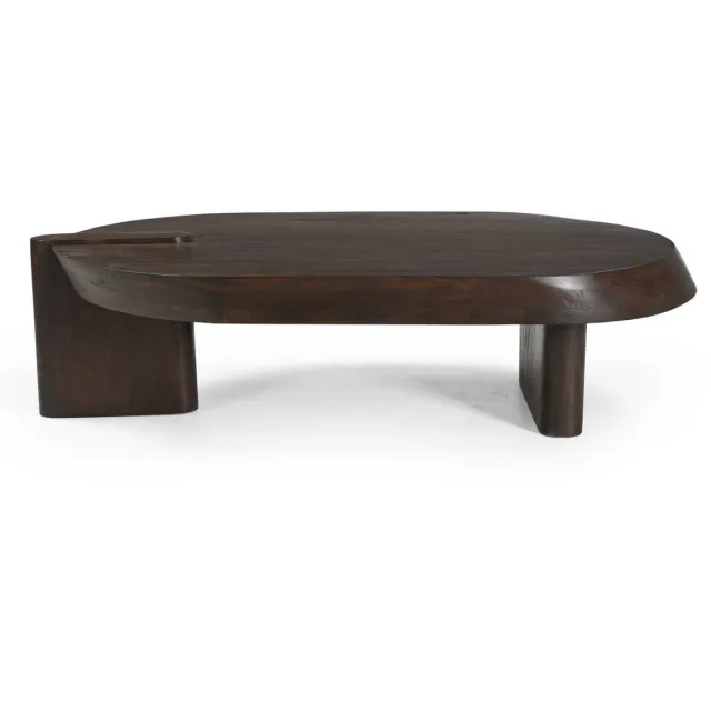 Starfurn Salontafel Rava - Rond Bruin Hout - 125x70x33cm