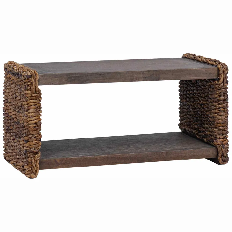 vidaXL Salontafel Naturel 70 x 35 x 35 cm Massief Mahoniehout Bruin