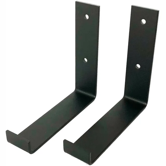Wovar Plankdrager Zwart Industrieel 15 x 15 cm | T4 | Set 2 Stuks ZwartZwart
