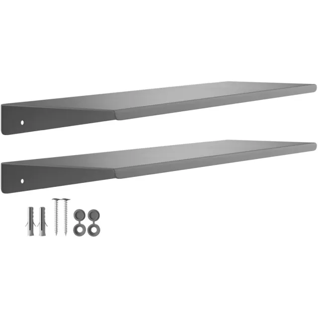 Sotech 2 stuks Wandplank HOVER-V 450x130x30mm antraciet