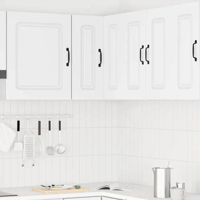 vidaXL Keukenwandhoekkast Kalmar bewerkt hout wit