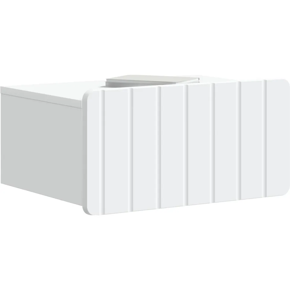 vidaXL Wandbeugel Bedkast 2 st Wit 49 x 34,5 x 24 cm Bewerkt hout