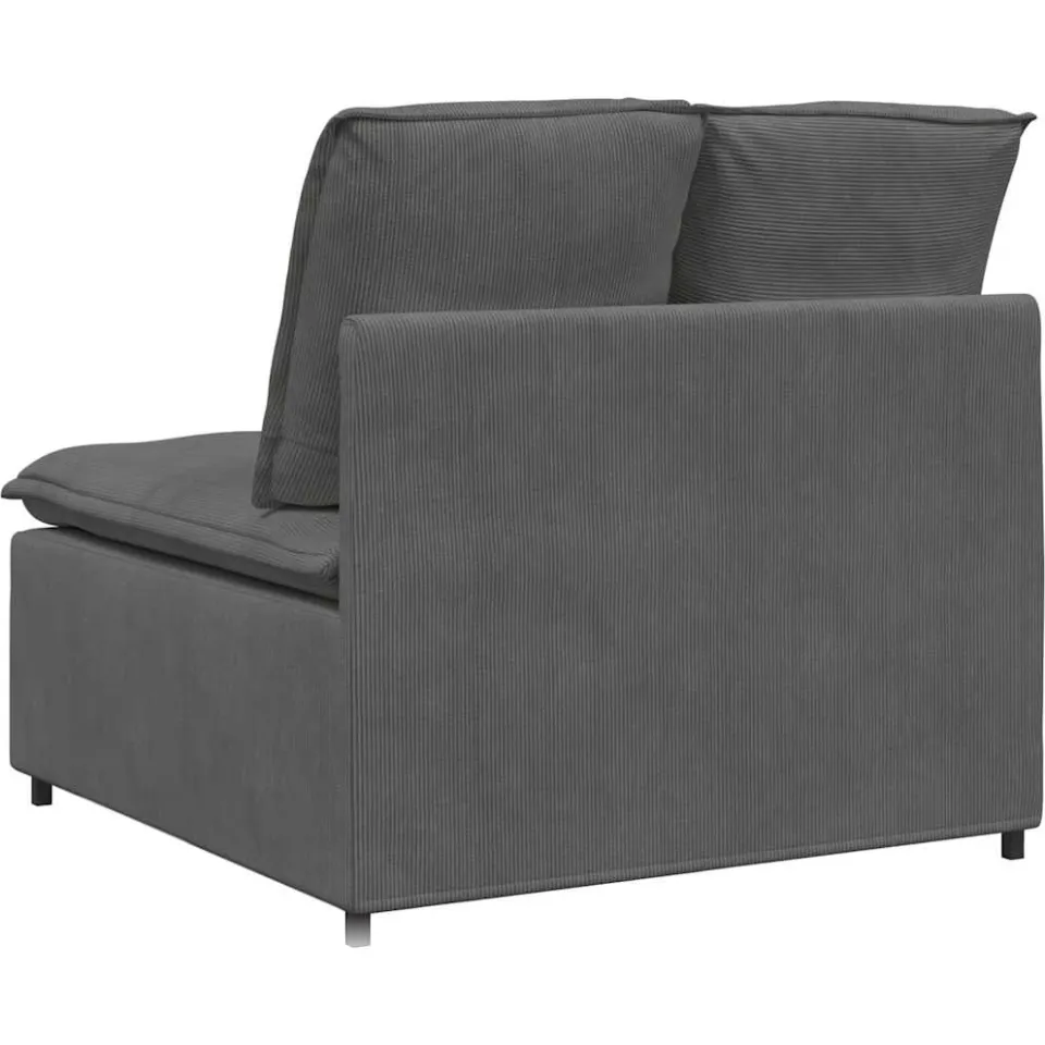 vidaXL Modulaire bank middenmodule met kussens 100 cm donkergrijs grijs, foto 4