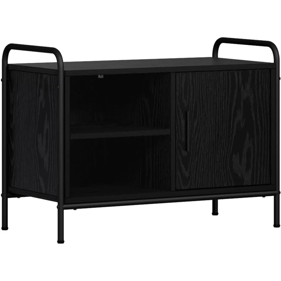 vidaXL Tv-meubel 67,5 x 33 x 50 cm Zwart eiken, foto 3