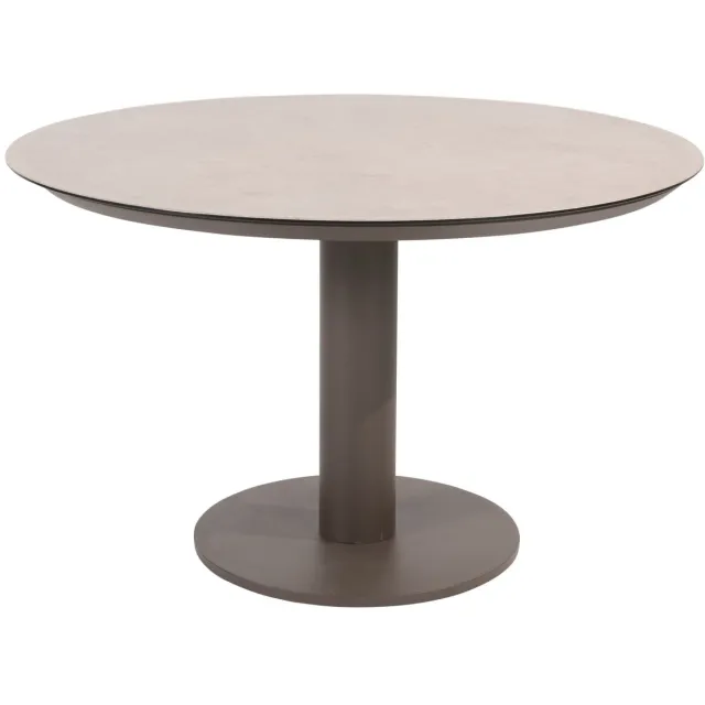 4 Seasons Outdoor Sarah dining tuintafel 120xH75 cm printed ceramic terre Taste 4SO Bruin / Terre