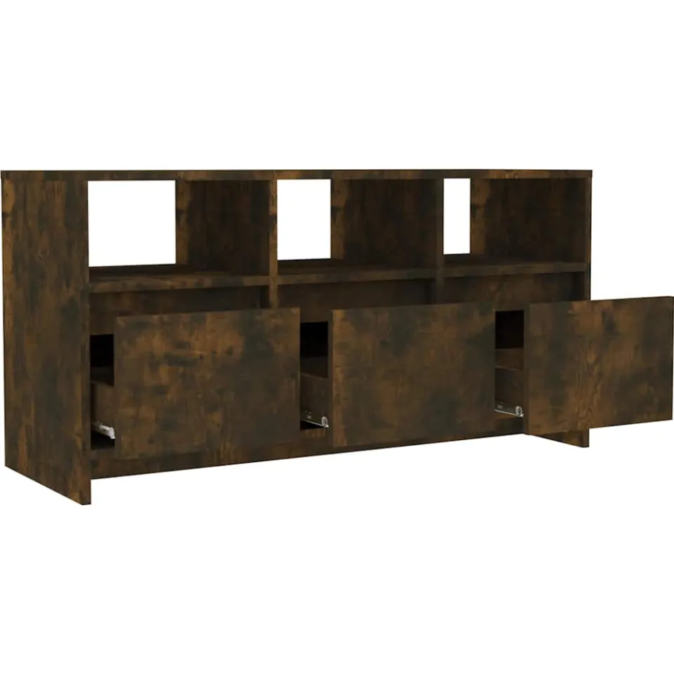 vidaXL Tv-meubel 102x37,5x52,5 cm bewerkt hout gerookt eikenkleurig, foto 4