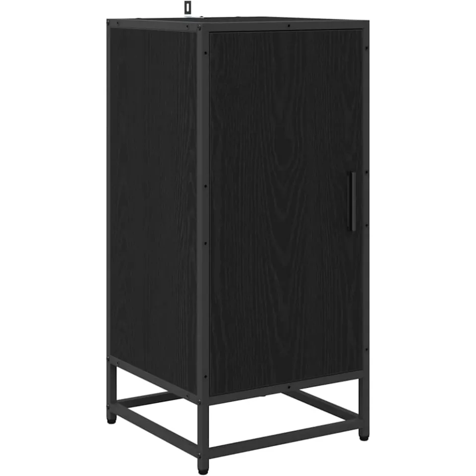vidaXL Dressoir Zwart Eiken 35,5 x 35 x 76 cm, foto 3