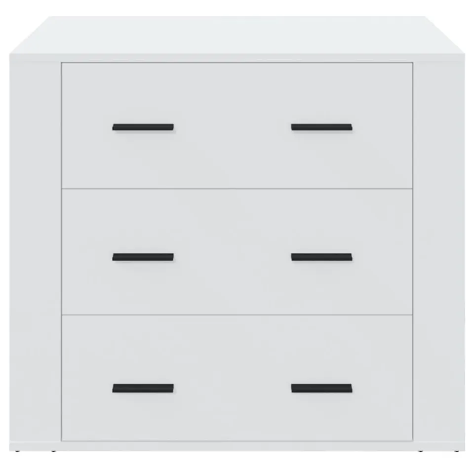 vidaXL Dressoir 80x33x70 cm bewerkt hout wit, foto 4