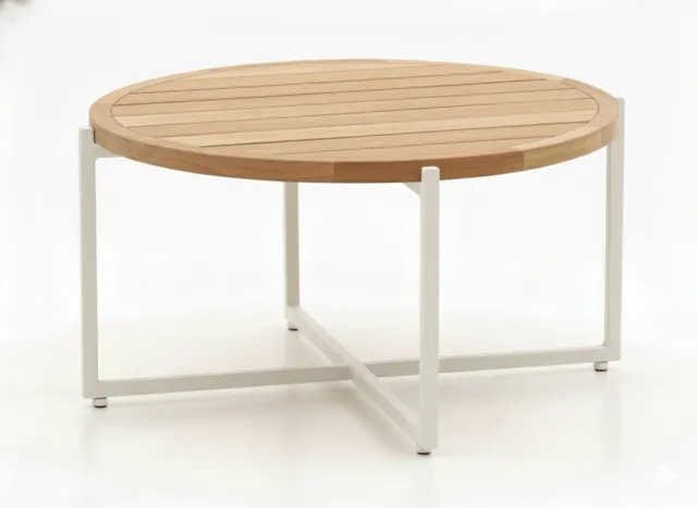 Apple Bee Condor Lounge Koffietafel | Ø 74 cm | Oyster Aluminium