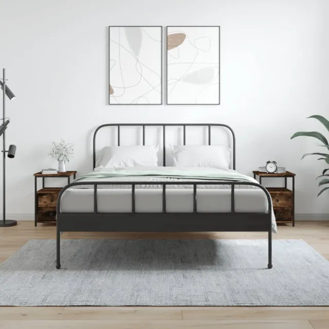 vidaXL Nachtkastjes 2 st 34x35,5x50 cm bewerkt hout gerookt eikenkleur, foto 2