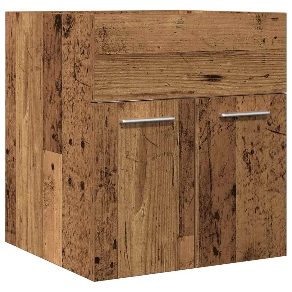 vidaXL Wastafelkast 41x38,5x46 cm bewerkt hout oud houtkleurig bruin, foto 3
