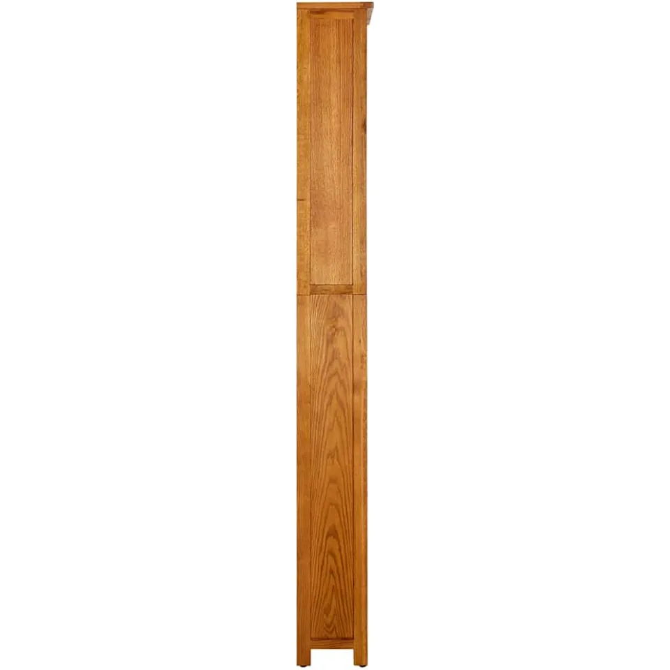 vidaXL Boekenkast met 7 schappen 90x22,5x200 cm massief eikenhout, foto 3