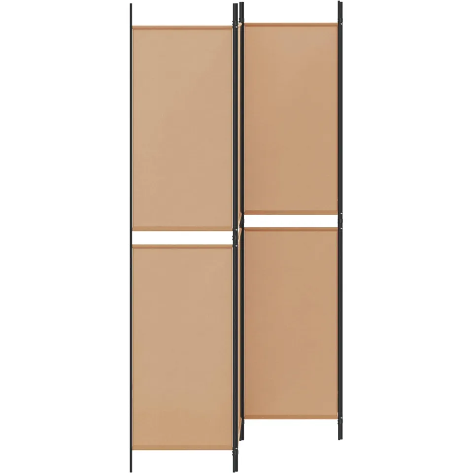 vidaXL 4-panelen roomdivider Beige 200 x 220 cm Stof
