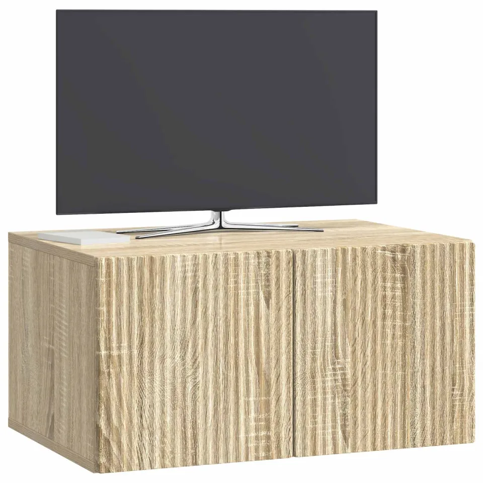 vidaXL Wandbeugel TV-kast 59,5 x 41 x 30 cm Sonoma Eiken Bewerkt hout Bruin