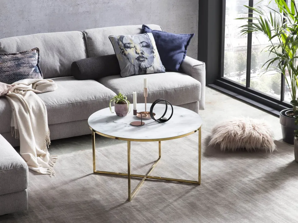 salontafel Yasmin wit met goud, foto 3