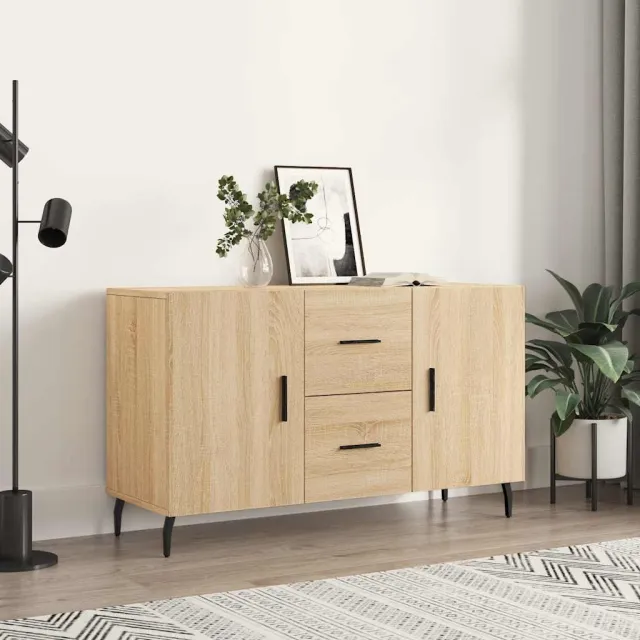 vidaXL Dressoir 100x36x60 cm bewerkt hout sonoma eikenkleurig, foto 2