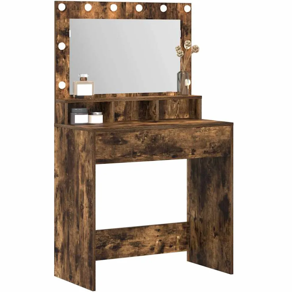 vidaXL Plafondtafel Gerookt eiken 75,5 x 41 x 135 cm Bewerkt hout Bruin