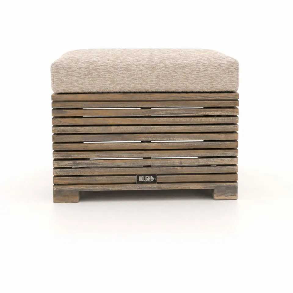 ROUGH Furniture ROUGH-C lounge voetenbank 60x60cm taupe, foto 3