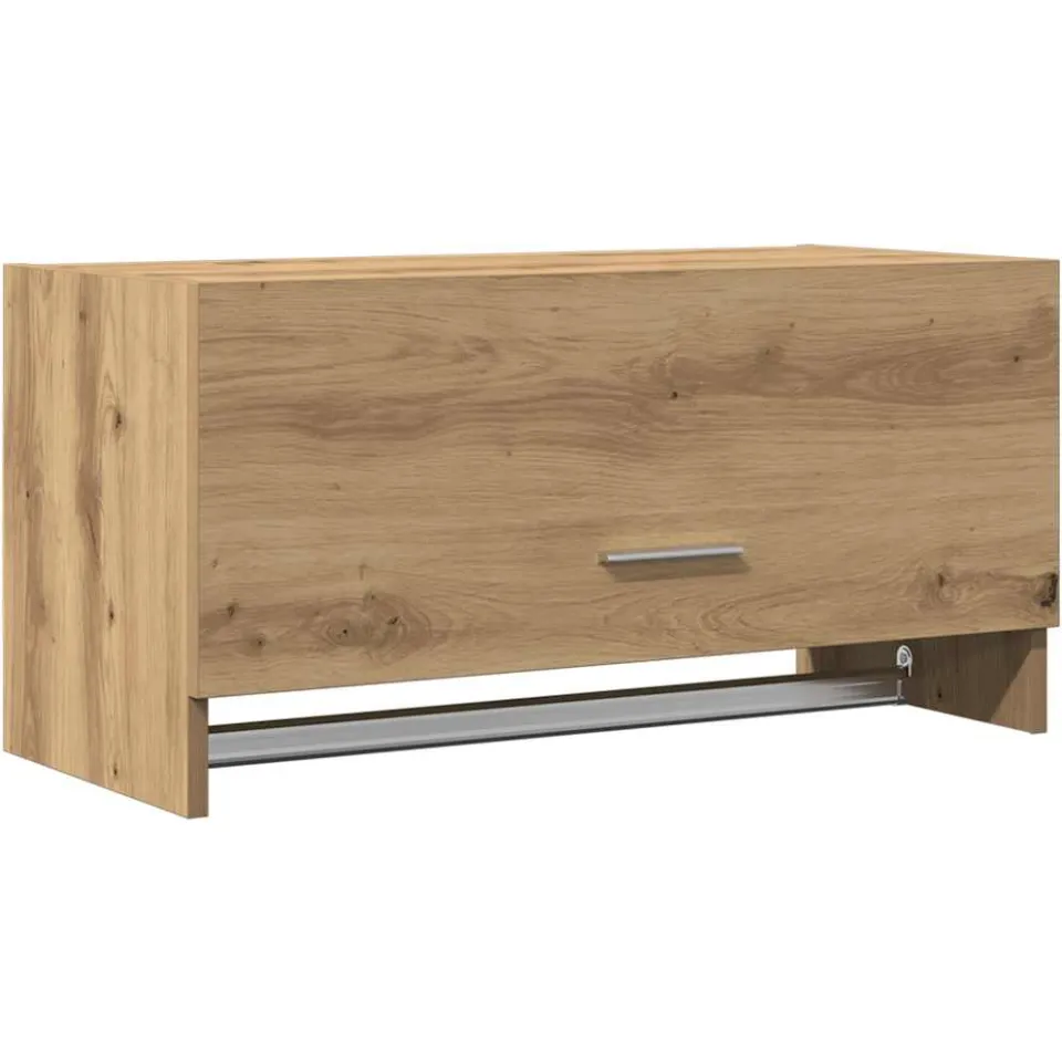 vidaXL Kledingkast 70x32,5x35 cm bewerkt hout artisanaal eikenkleur Bruin