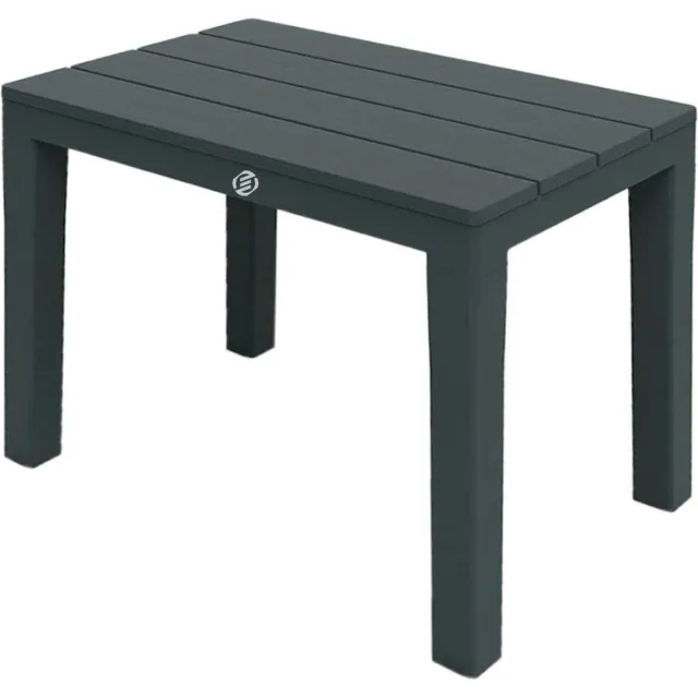 Equivera Bijzettafel Buiten - Bijzettafel Tuin - Salontafel Buiten - Salontafel Tuin - Koffietafel Buiten - Voor Binnen en Buiten - Must Have Voor Jouw Tuin! Antraciet