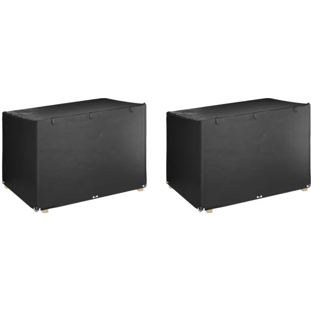 vidaXL Schommelbankhoezen 2 st 12 oogjes 215x150x130/150 cm polyetheen Zwart