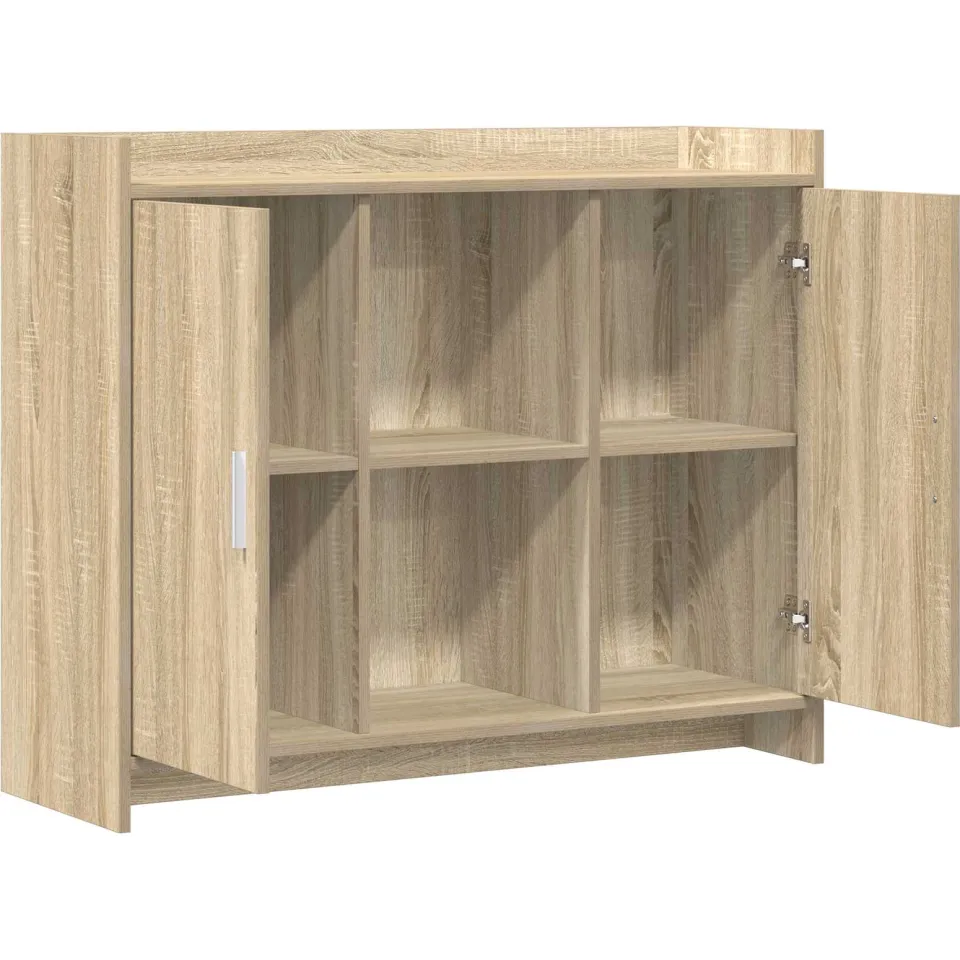vidaXL Dressoir Sonoma Oak 98,5 x 33 x 80 cm Bewerkt hout, foto 3