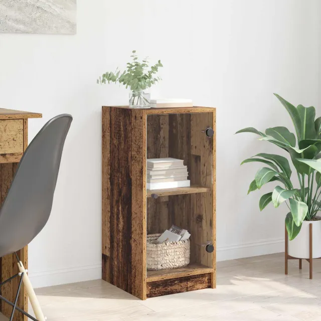 vidaXL Dressoir Oud hout 35 x 37 x 76 cm Bewerkt hout bruin, foto 2