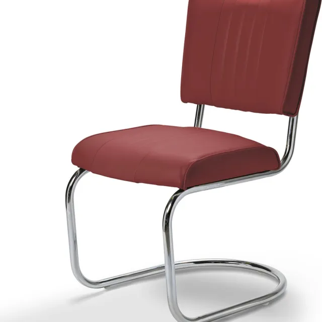 Bel Air Retro Eetkamerstoel CO-28 LTD Ruby rood