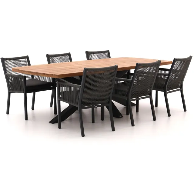 Manifesto Furniture Manifesto Rivola/Induno Deens Ovaal 240cm dining tuinset 7-delig bruin, foto 2