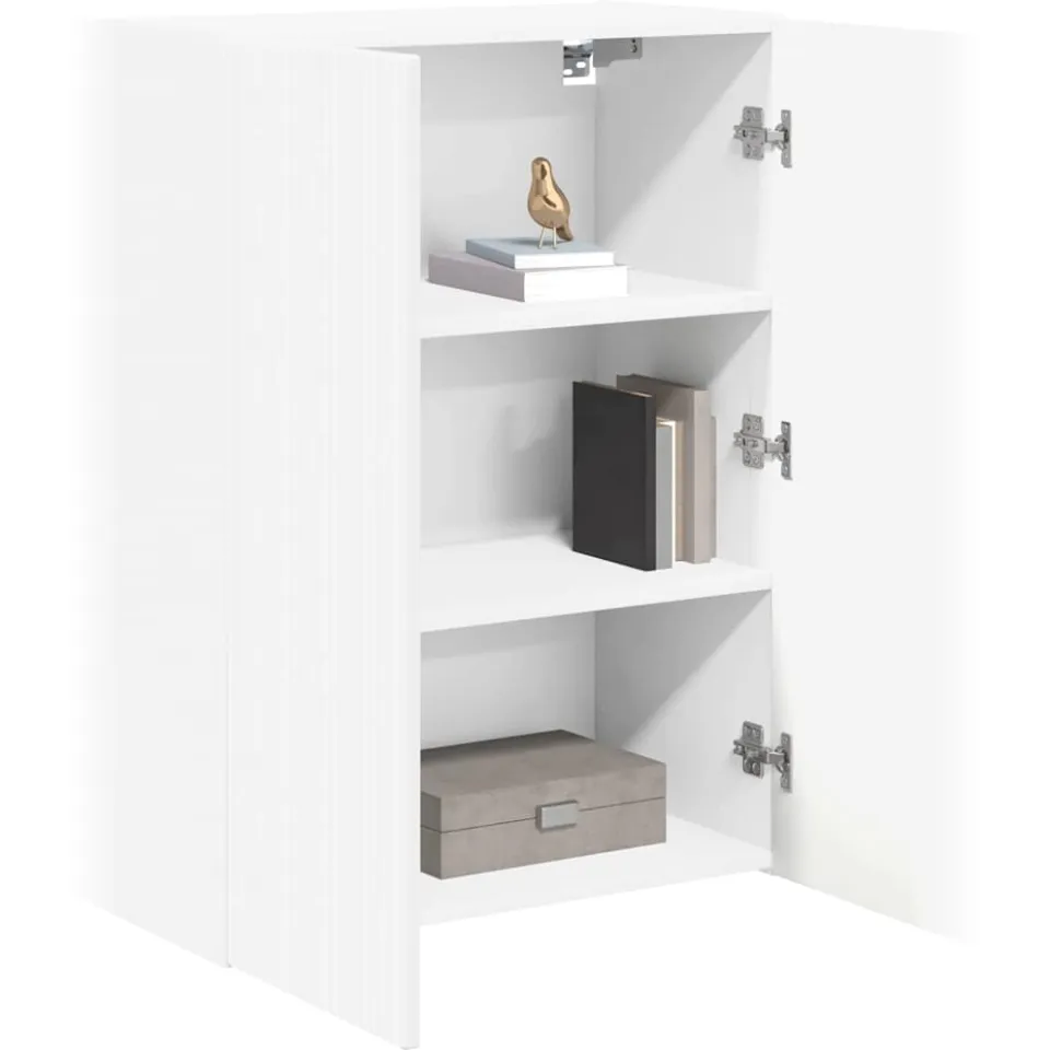 vidaXL TV-wandkast 59,5 x 31 x 80 cm Wit Bewerkt hout
