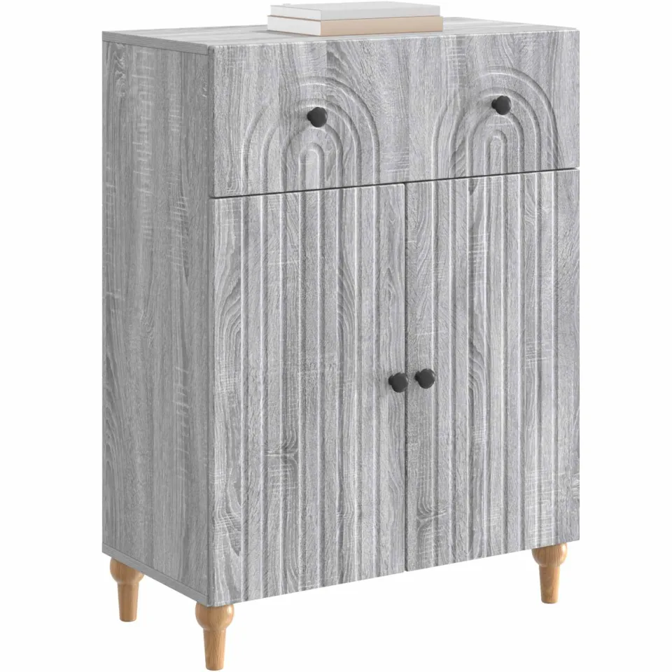 vidaXL Dressoir Grijs sonoma 66 x 34,5 x 90 cm Bewerkt hout