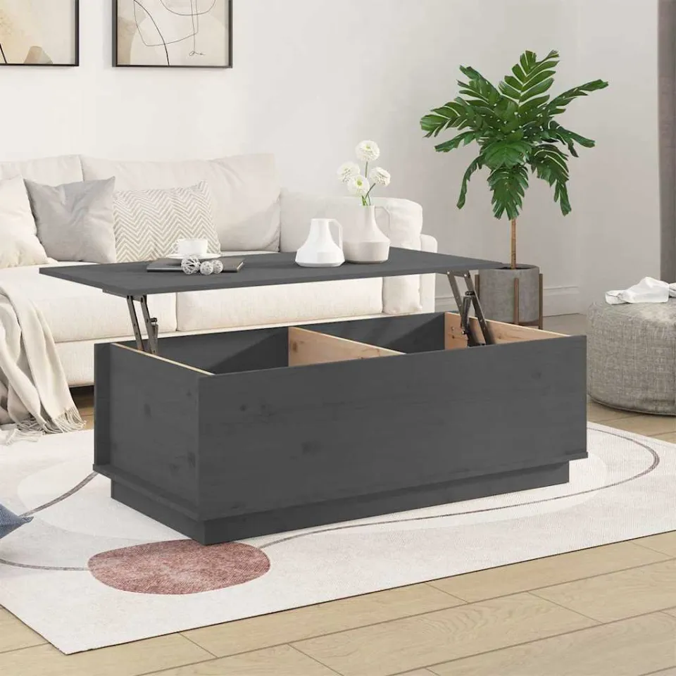 vidaXL Salontafel 100x50x35 cm massief grenenhout honingbruin bruin, foto 3