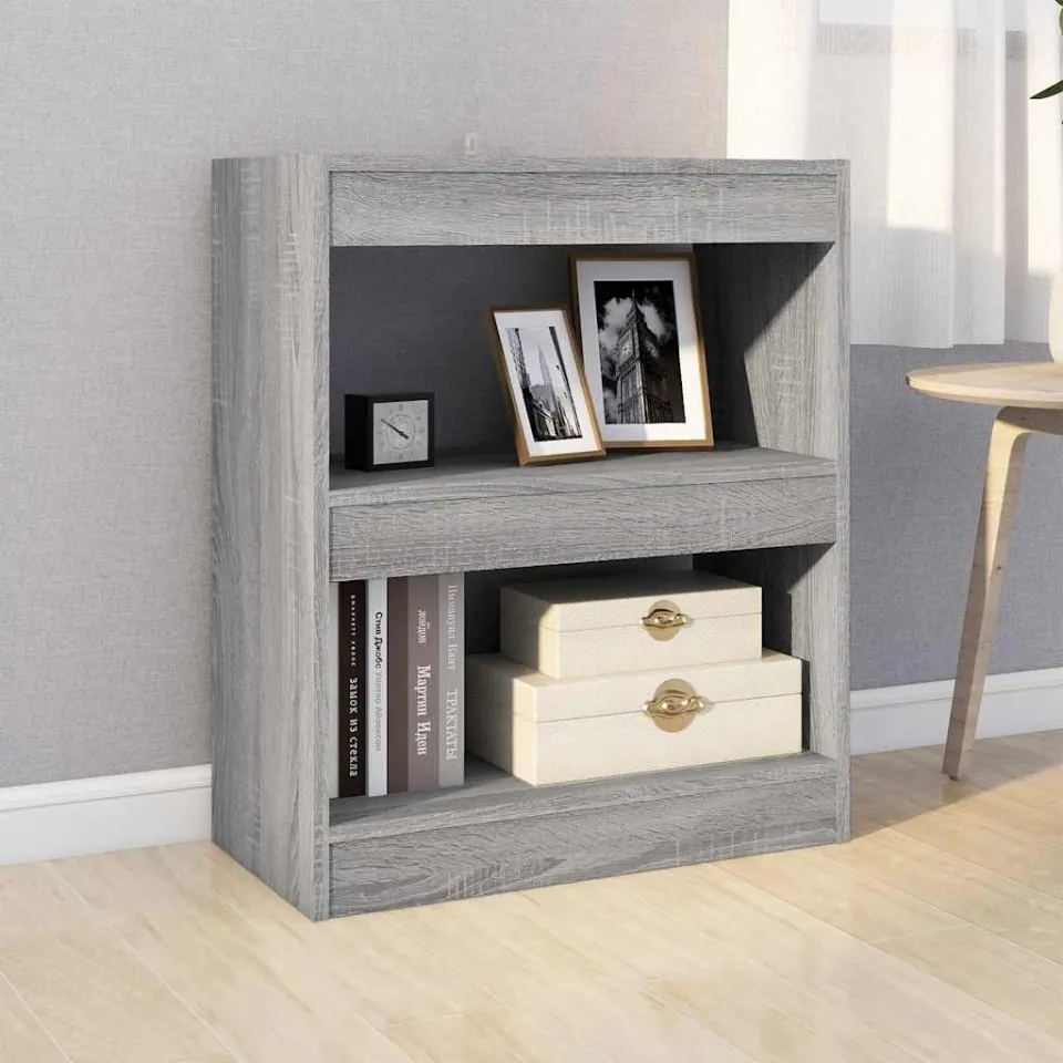 vidaXL Boekenkast/kamerscherm 60x30x72 cm grijs sonoma eikenkleurig, foto 3