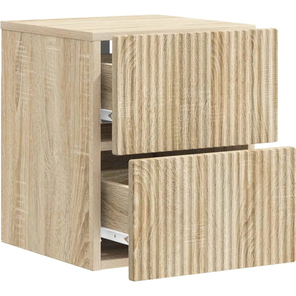 vidaXL Wandbeugel Bedkast Sonoma Eiken 33 x 34,5 x 40 cm Bewerkt hout, foto 3