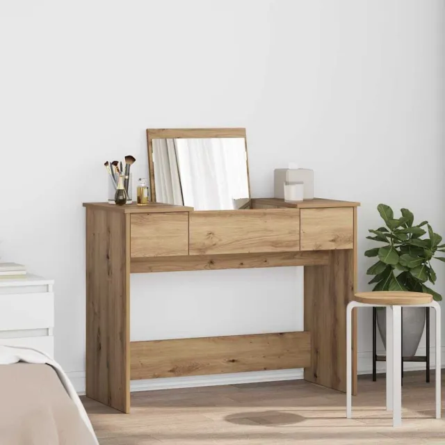 vidaXL Cosmetische Tafel Artisan Eiken 100 x 45 x 76 cm