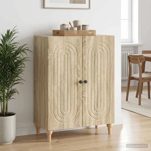 vidaXL Dressoir Sonoma Eiken 66 x 34,5 x 90 cm Bewerkt hout Bruin