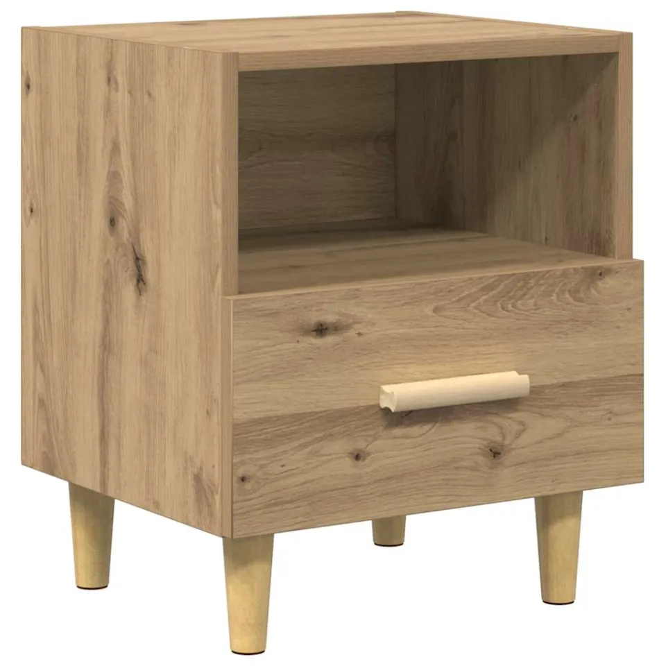 vidaXL Nachtkastje Artisan Eiken 40 x 35 x 47 cm Bewerkt hout, foto 3