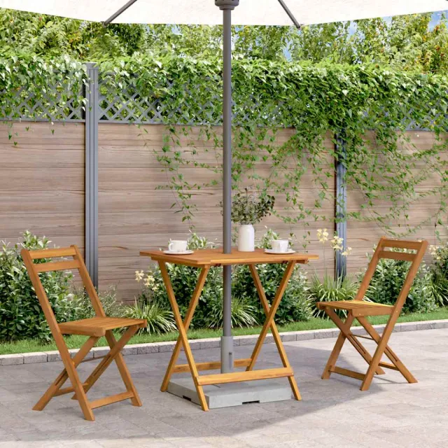vidaXL Tuintafel inklapbaar 70x70x75 cm massief acaciahout bruin, foto 2