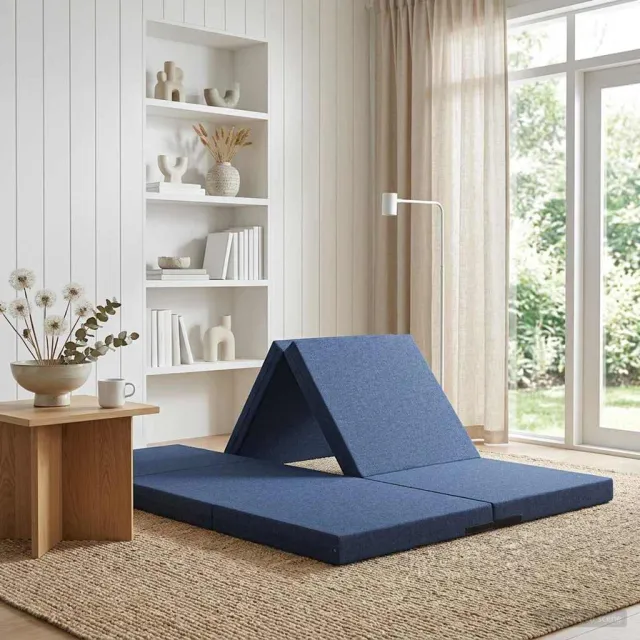 vidaXL Vouwbare Bankbed 70 x 67 x 48 cm Blauw