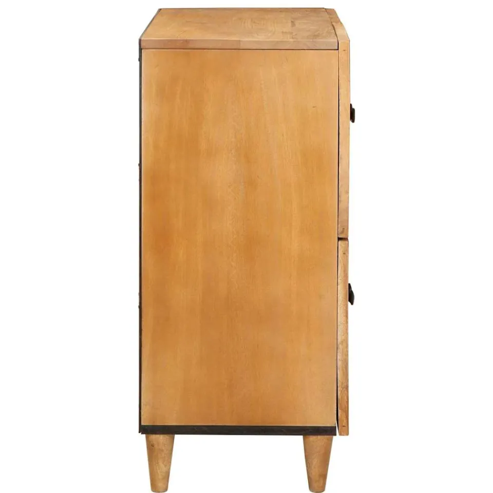 vidaXL Dressoir 60 x 33 x 75 cm Massief Mango Hout bruin, foto 4